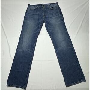 7 for All Mankind Men's Standard Fit Button Fly Straight Leg Jeans - Size 35x33